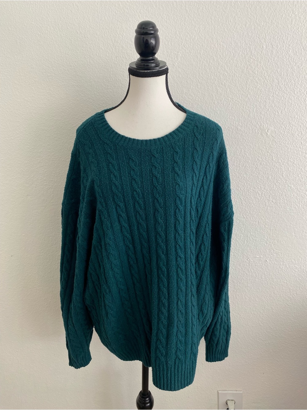 Hollister Teal Cable Knit Sweater - Women